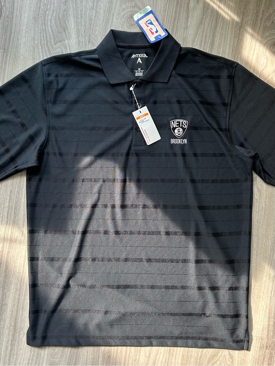 Antigua Other - Authentic Brooklyn Nets Polo Golf Shirt in Black on Black (Medium)
